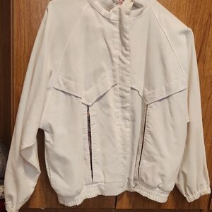Chic Women's White Bomber Jacket